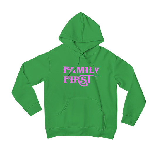 Family First Premium Green Hoodie