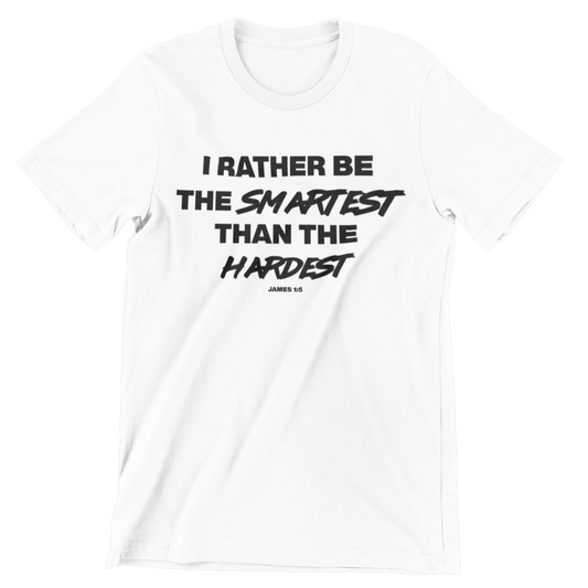 I Rather Be Smart Tee - White