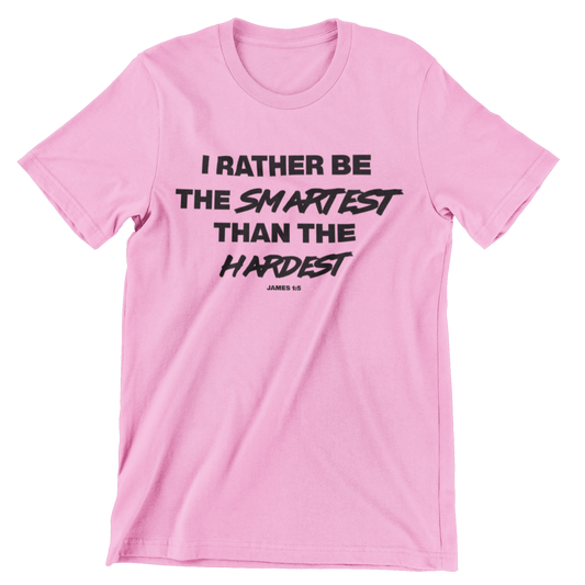 I Rather Be Smart Tee - Pink